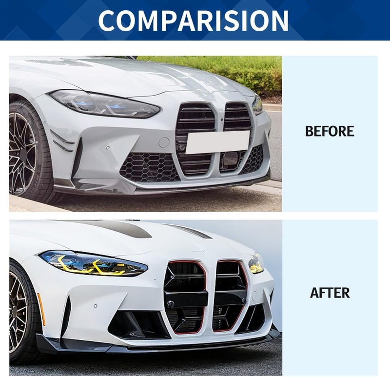 XPHAZZ Front Bumper Air Duct Compatible with 2021-2025 M3 M4 model Splitter MP-Style ABS (G80 G82 G83, Gloss-Black) - Image 4